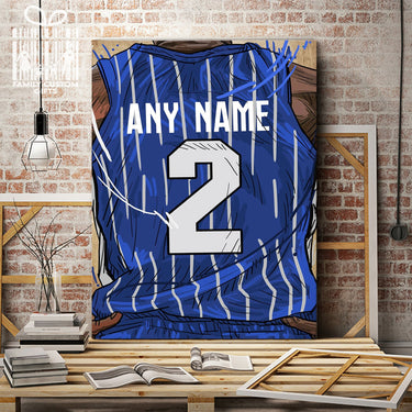Orlando Magic Jersey Custom Canvas Print Wall Art for Boy Girl Men Women Basketball Personalized Canvas Art